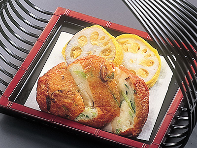 揚げたて辛子蓮根・肥後揚げ